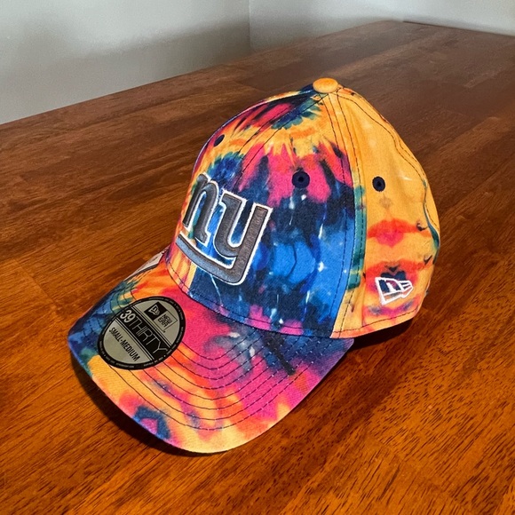 New Era 39Thirty New York GIANTS 2020 Tie Dye “Crucial Catch” Baseball Cap - Picture 4 of 6